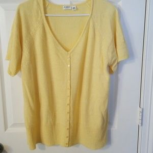 Lemon Yellow V-Neck Sweater
